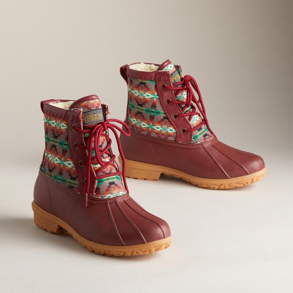 Pendleton Tucson Duck Boots Women's Aztec Print Size 6